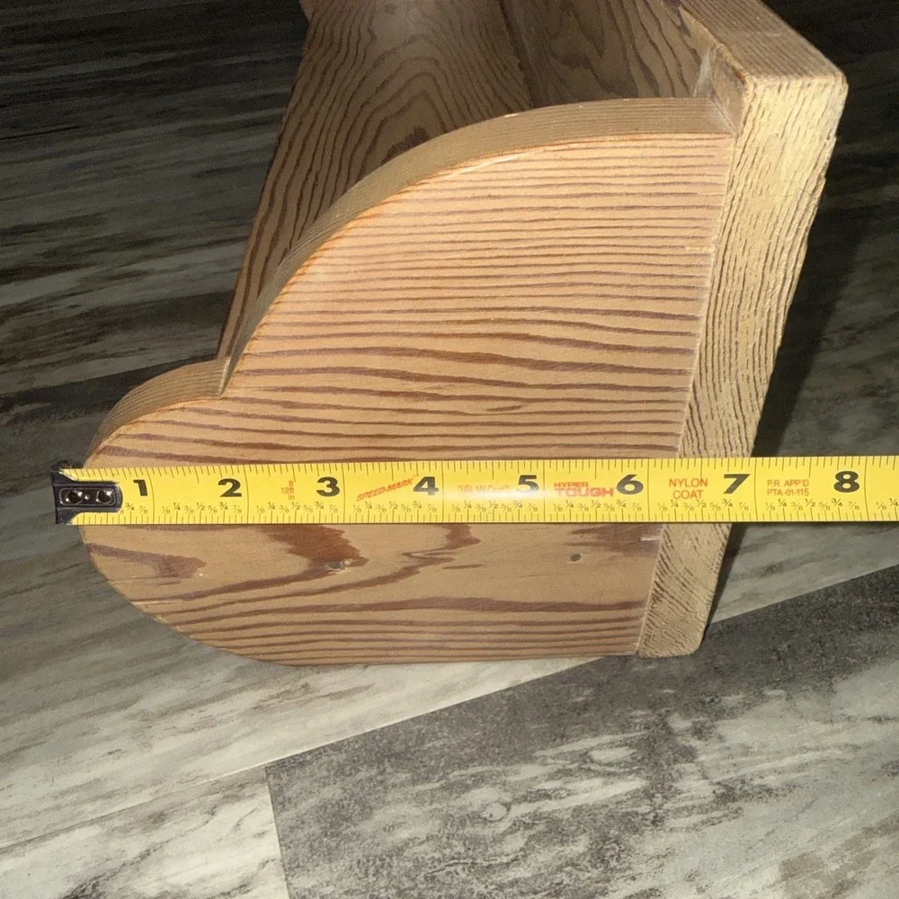 Vintage Heavy Rustic Primitive Country Wood Wall Corbel Shelf 25.5 In Cottage